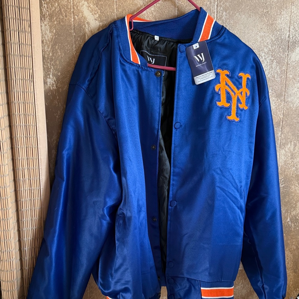 Blue NY Mets Logo Men's Jacket